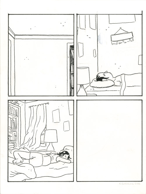 Somersaulting panels Lying in bed