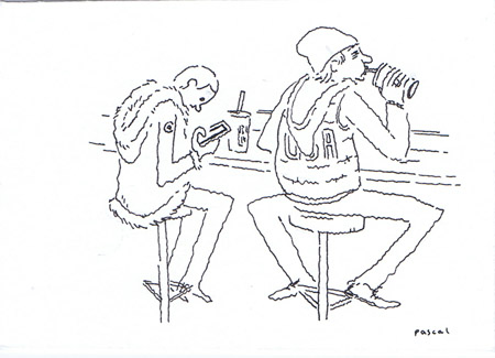 Illustration - Teens at the Food Court