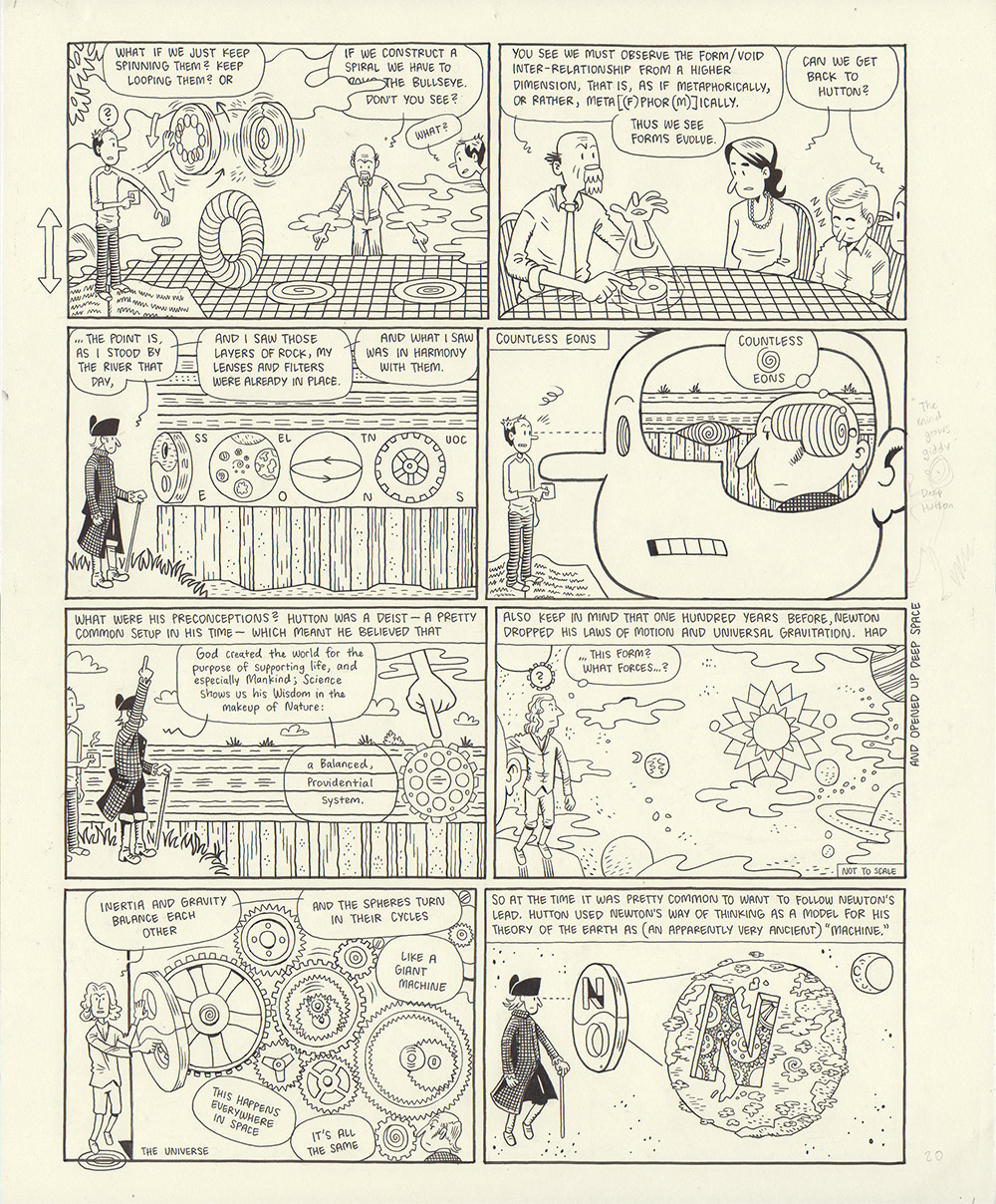 Glenn Ganges in "Time Travelling: Deep Time" - various panels 1
