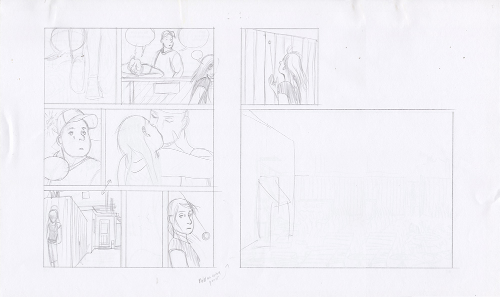 This One Summer - pages 248-249 pencil roughs