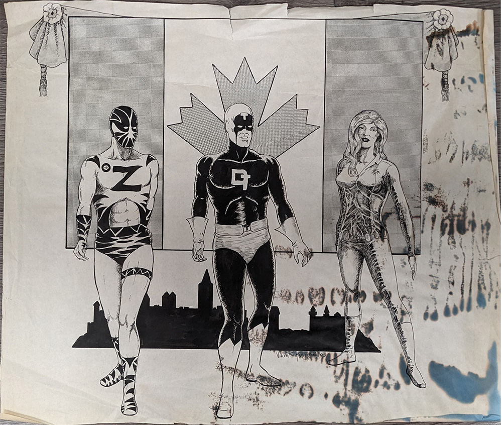 Canadian Fanzine Pinup by Vincent Marchesano 1969