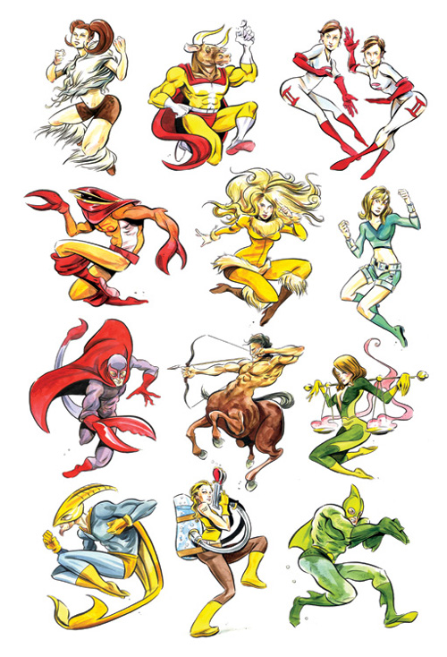 Zodiac Heroes (originally for National Post new year's horosc